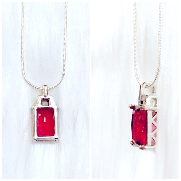 Pink Tourmaline Necklace Earrings Ring Silver Jewelry Set - Picture 2 of 7